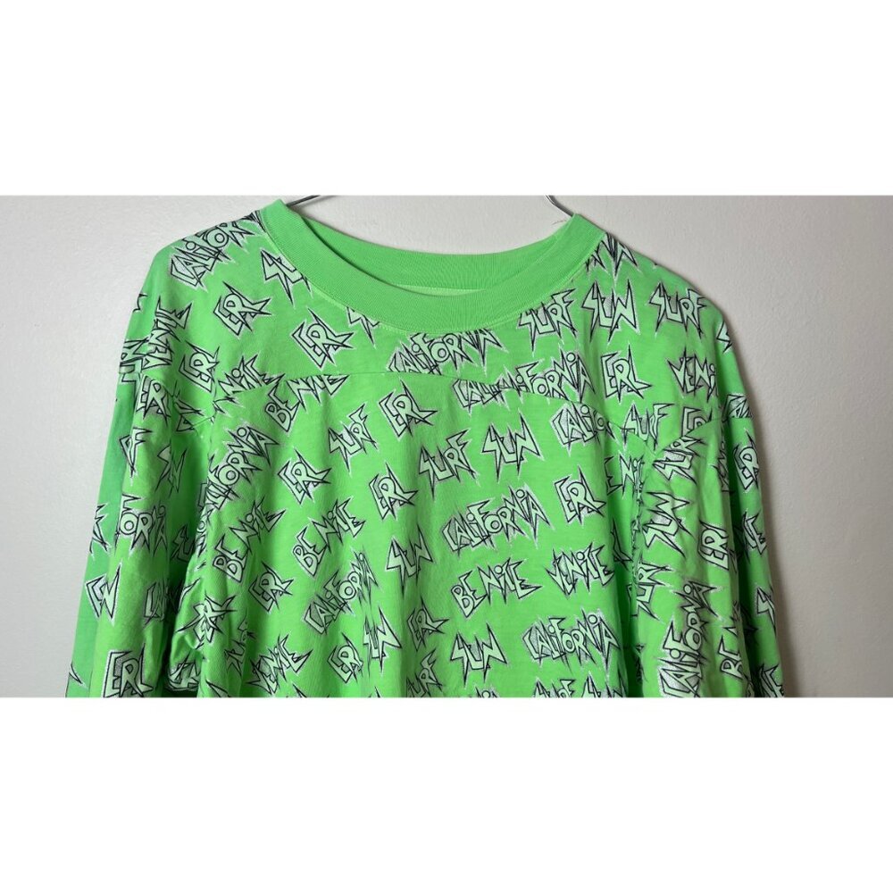 ERL SURF VENICE BEACH METALLIC SCRIPT PRINT LONG SLEEVE SHIRT - Picture 2 of 9